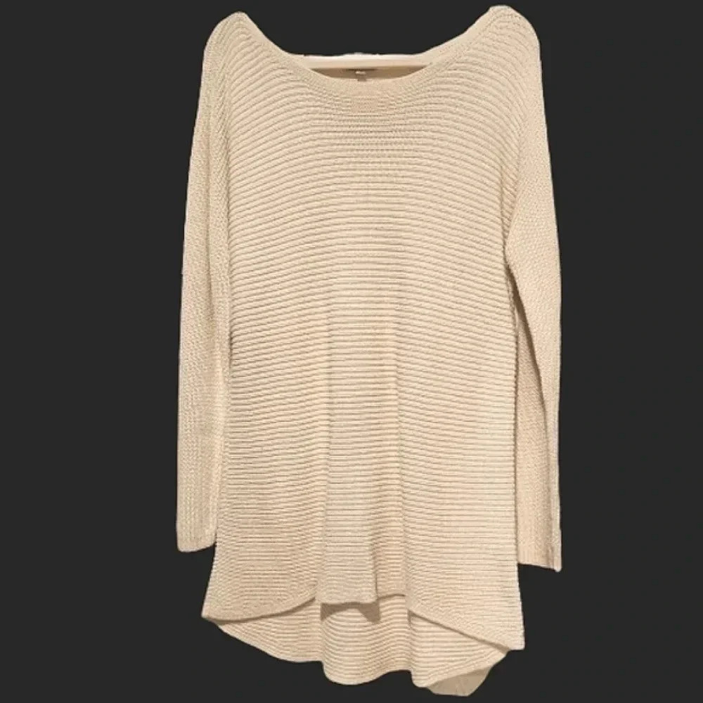 Avalon longsleeve cream ribbed sweater dress Size Medium